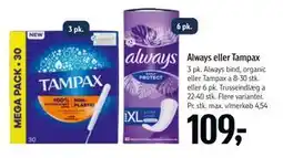 Føtex Always eller Tampax tilbud