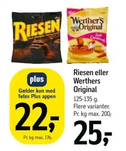 Føtex Riesen eller Werthers Original tilbud