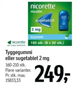 Føtex Tyggegummi eller sugetablet 2 mg tilbud