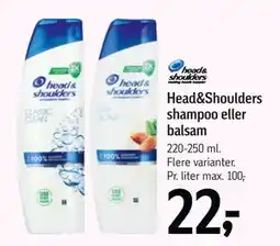 Føtex Head&Shoulders shampoo eller balsam tilbud