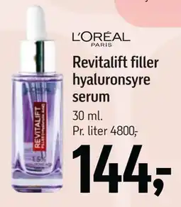 Føtex Revitalift filler hyaluronsyre serum tilbud