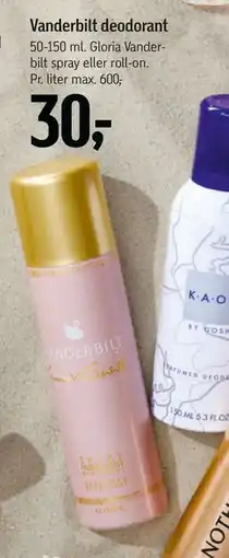 Føtex Vanderbilt deodorant tilbud