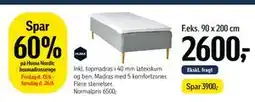 Føtex Spar 60% på Huma Nordic boxmadrassenge tilbud