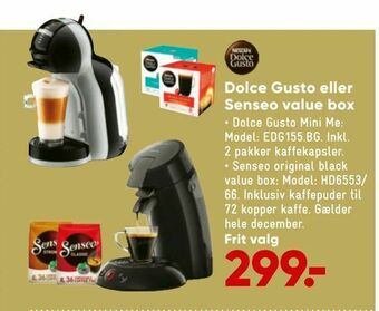Bilka Dolce Gusto eller Senseo value box tilbud