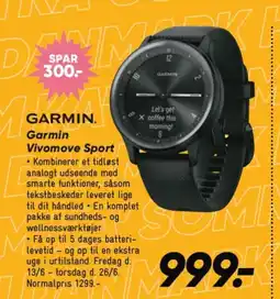 Bilka GARMIN. Garmin Vivomove Sport tilbud
