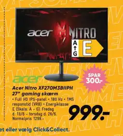 Bilka Acer Nitro XF270M3BIIPH 27" gaming skærm tilbud