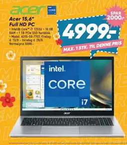 Bilka Acer 15,6" Full HD PC tilbud