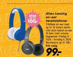 Bilka Altec Lansing on-ear høretelefoner tilbud