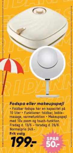 Bilka Fodspa eller makeupspejl tilbud