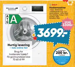 Bilka BOSCH Vaskemaskine tilbud