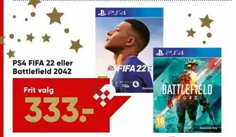 Bilka PS4 FIFA 22 eller Battlefield 2042 tilbud