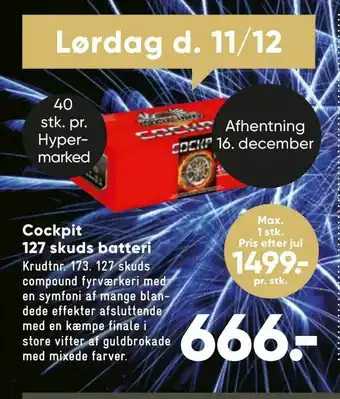 Bilka Cockpit 127 skuds batteri tilbud