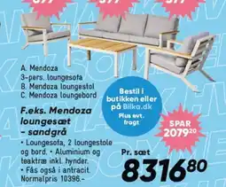 Bilka F.eks. Mendoza loungesæt tilbud