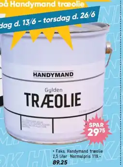 Bilka F.eks. Handymand træolie tilbud