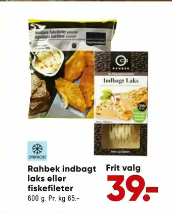 Bilka Rahbek indbagt laks eller fiskefileter tilbud