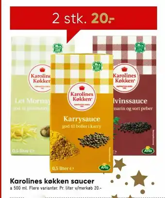 Bilka Karolines køkken saucer tilbud