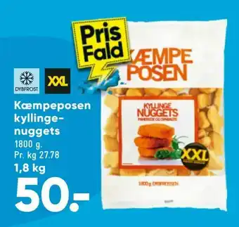 Kæmpeposen kyllingenuggets 1,8 kg