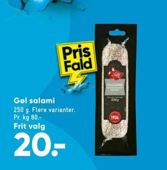Bilka Gøl salami tilbud