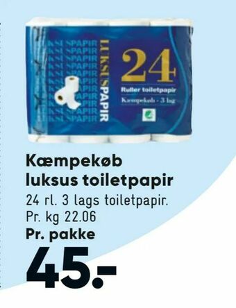 Bilka Kæmpekøb luksus toiletpapir tilbud