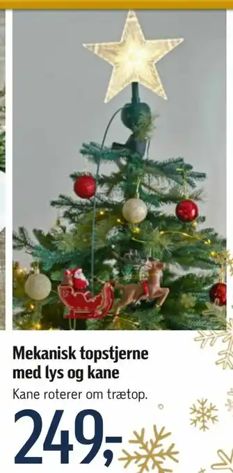 Føtex Mekanisk topstjerne med lys og kane tilbud