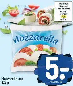 REMA 1000 Mozzarella ost 125 g tilbud