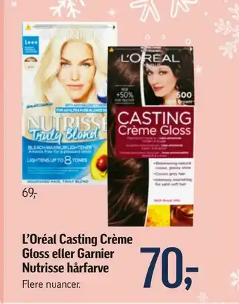 Føtex L'Oréal Casting Crème Gloss eller Garnier Nutrisse hårfarve tilbud