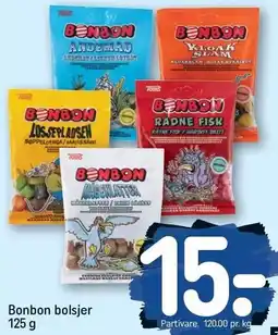 REMA 1000 Bonbon bolsjer 125 g tilbud