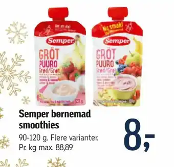 Føtex Semper børnemad smoothies tilbud