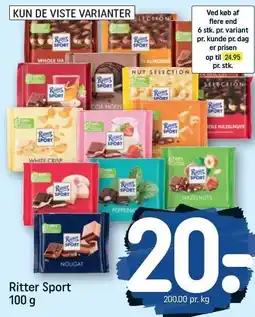 REMA 1000 Ritter Sport 100 g tilbud