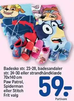 REMA 1000 Badesko, badesandaler eller strandhåndklæde tilbud