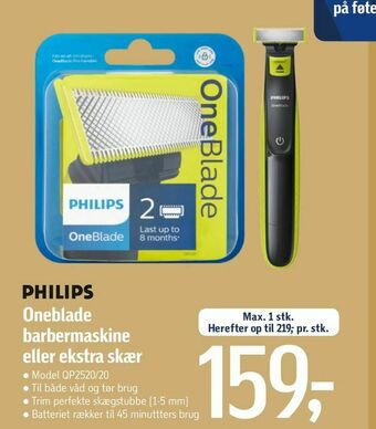 Føtex Oneblade barbermaskine eller ekstra skær tilbud