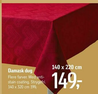 Føtex Damask dug tilbud