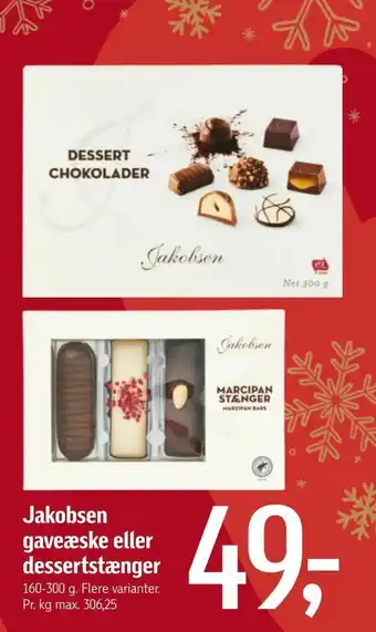 Føtex Jakobsen gaveæske eller dessertstænger tilbud