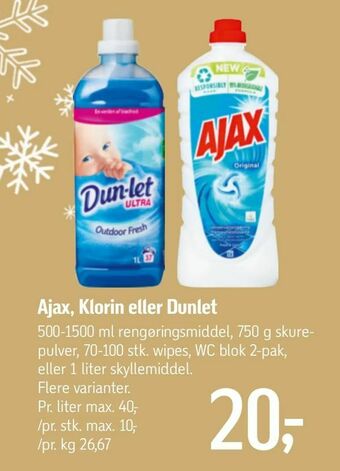 Føtex Ajax, Klorin eller Dunlet tilbud