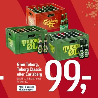 Føtex Grøn Tuborg, Tuborg Classic eller Carlsberg tilbud