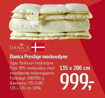 Føtex Danica Prestige moskusdyne tilbud