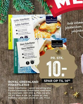 MENY Royal greenland fiskefileter tilbud