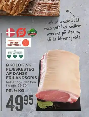 MENY Økologisk flæskesteg af dansk frilandsgris tilbud