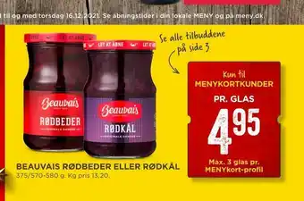 MENY Beauvais rødbeder eller rødkål tilbud