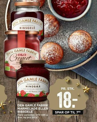 MENY Den gamle fabrik marmelade eller ribsgelé tilbud