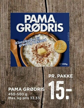 MENY Pama grødris tilbud