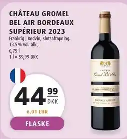 Scandinavian Park CHÂTEAU GROMEL BEL AIR BORDEAUX SUPÉRIEUR 2023 tilbud