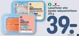 REMA 1000 Laksefileter eller danske rødspættefileter tilbud