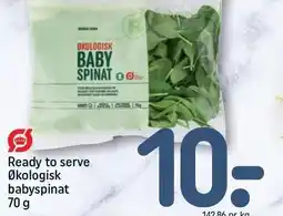 REMA 1000 Ready to serve Økologisk babyspinat tilbud