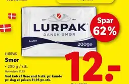 Lidl LURPAK Smør tilbud