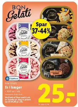 Lidl BON GELATI Is i bæger tilbud