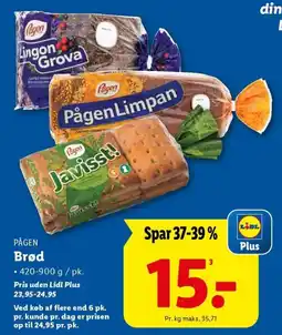Lidl Pagen Brød tilbud