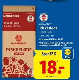 Lidl MADVÆRKET Piskefløde tilbud