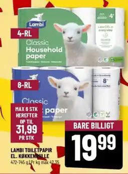 Løvbjerg LAMBI TOILETPAPIR EL. KØKKEN ULLE tilbud