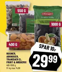 Løvbjerg ROSINER, ABRIKOSER, TRANEBÆR EL. FRUGT & NØDDEMIX tilbud